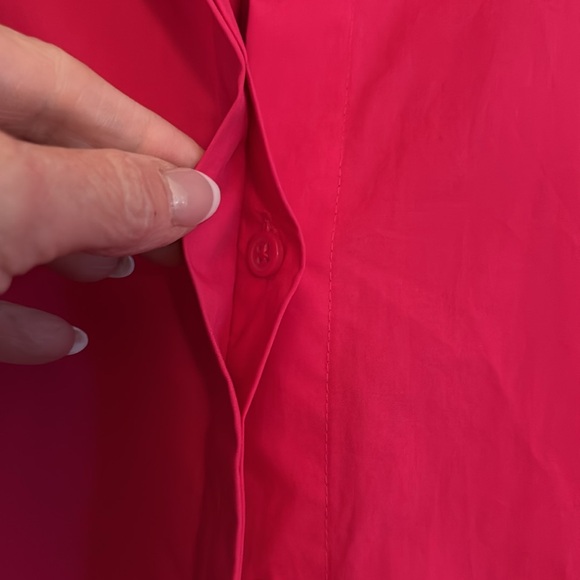 COS Oversized Button Down Shirt Hot Pink, Long Sleeve 100% Cotton size EUR 34 - Picture 3 of 8
